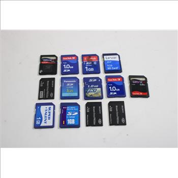 Assorted Memory SD Cards, 10 Pieces
