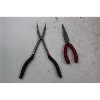 Assorted Pliers & Adjustable Workforce Wrench; 10+ Pieces