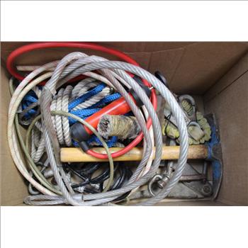 Assorted Rope And Wire + Air Compressor