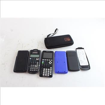 Assorted Texas Instruments & Casio Calculators, 4 Pieces