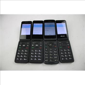 AT&T, BLU, TCL Cell Phone Lot, 4 Pieces, Sold For Parts