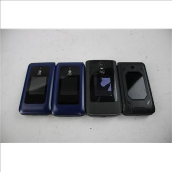AT&T, BLU, TCL Cell Phone Lot, 4 Pieces, Sold For Parts
