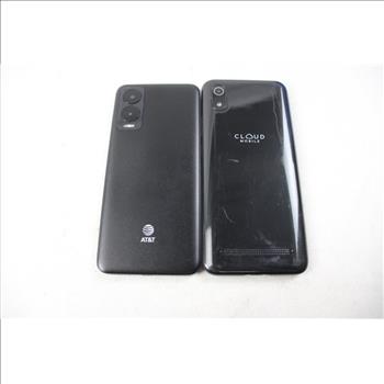 AT&T, Cloud Mobile Cell Phone Lot, 2 Pieces, Sold For Parts