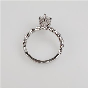 Atta Gems Sterling Silver Clear Stone Ring