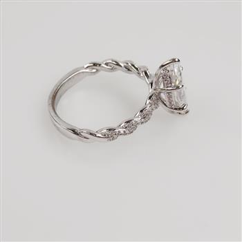Atta Gems Sterling Silver Clear Stone Ring