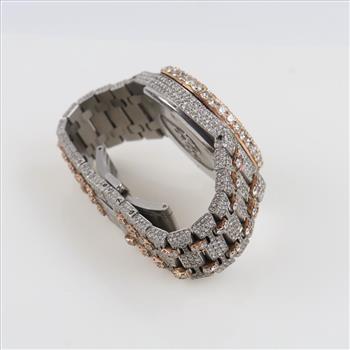 Audemars Piguet 24.01cts TW Diamond 18kt Gold Watch- Evaluated By Our Certified Gemologist-AGS/GIA