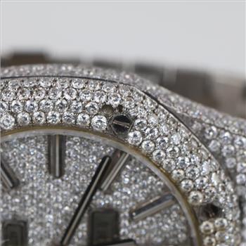 Audemars Piguet Royal Oak 15.05cts TW Diamond Watch- Evaluated By Our Certified Gemologist-AGS/GIA