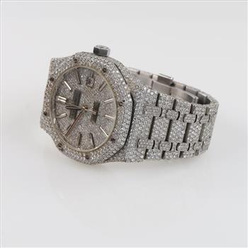 Audemars Piguet Royal Oak 15.05cts TW Diamond Watch- Evaluated By Our Certified Gemologist-AGS/GIA
