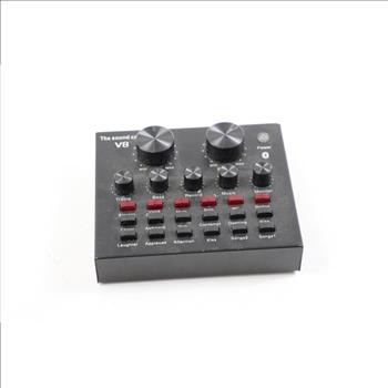 Audio Interface DJ Mixer Sound Card V8
