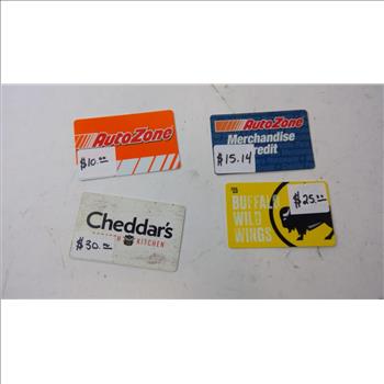 Auto Zone Gift Card And More, 4 Pieces