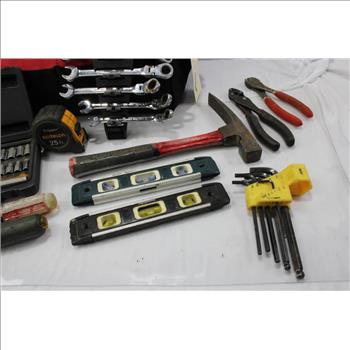 Autocraft Tool Bag Black/Red With Assortment Of Different Tools