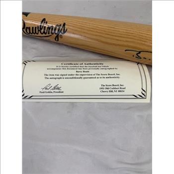 Autographed Barry Bonds Baseball Bat With COA