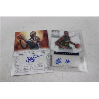 Autographed Basketball Trading Card Lot - 5 Cards
