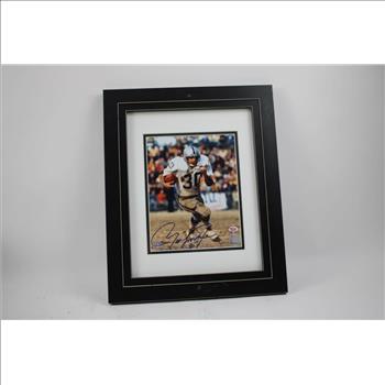 Autographed Framed 8x10 Photo Mark Van Eeghen