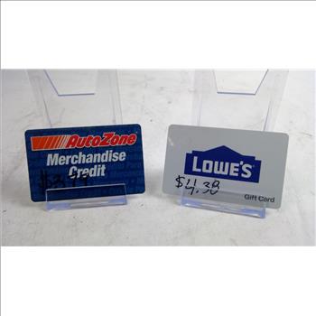 AutoZone, Walmart, And More Gift Card Lot, 8 Pieces
