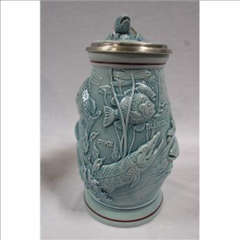 AVON Fishing Stein - Fine Ceramic Collectible Circa 1990.