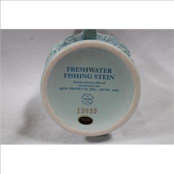 AVON Fishing Stein - Fine Ceramic Collectible Circa 1990.