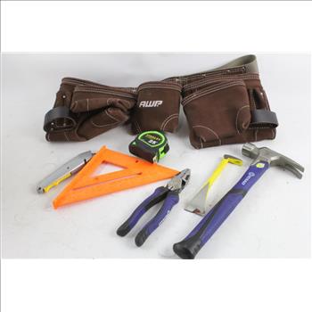 AWP Tool Belt And Tools, 6 Pieces
