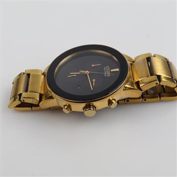 Axiom Eco-drive Chronograph Black Dial Watch