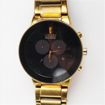 Axiom Eco-drive Chronograph Black Dial Watch