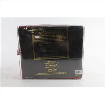 Azizeh's Linen Executive Collection By Dahdoul Egyptian Cotton Sheet Set, King Size