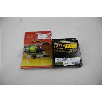 B 'n' M Buck's Mini Reel, Quantum Nitrous Reel, Tuf-Line, Mr. Crappie Reel, 4 Pieces