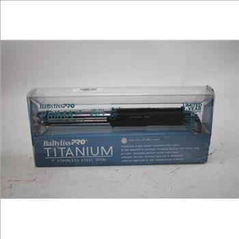 Babyliss Pro Titanium 1" Stainless Steel Iron Straighten, Curl & Wave