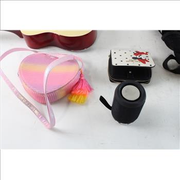 Backpack, Wallet, Toy Guitar, 3+ Pieces
