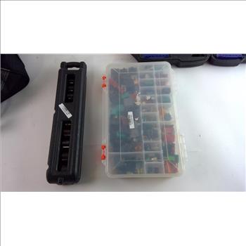 Bag With Electrical Connectors, Socket Sets & Bit Set, 5+ Pieces