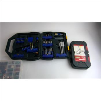Bag With Electrical Connectors, Socket Sets & Bit Set, 5+ Pieces