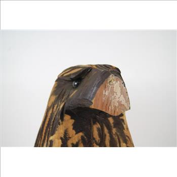 Bald Eagle Bust Carved Wooden Statue