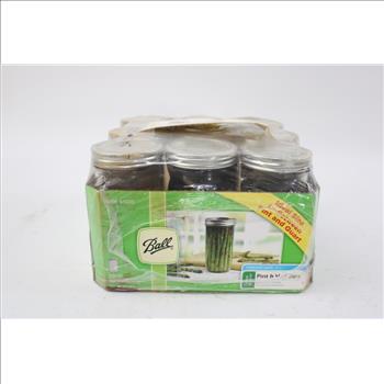 Ball 1-1/2 Pint Wide Mouth Mason Canning Jar 9 Count