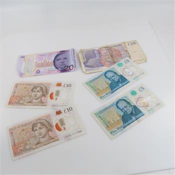 Bank Of England & Bank Of Scotland Currency, 6 Pieces