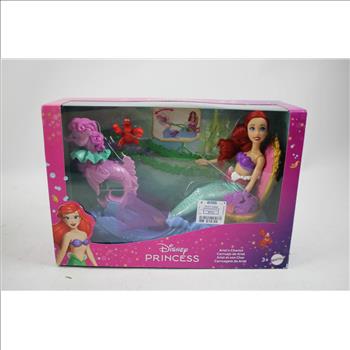 Barbie Pizza Chef Playset, Disney Princesses Ariel's Chariot, Frozen Anna Doll, 3 Pieces