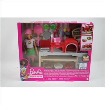 Barbie Pizza Chef Playset, Disney Princesses Ariel's Chariot, Frozen Anna Doll, 3 Pieces