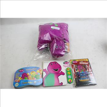 Barney Dvd, Book, V. Smile Baby And Plush Toy: 4 Items