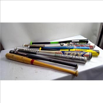 Baseball Bat Bulk Lot - Easton, Louisville Slugger, DeMarini, And More, 8 Pieces