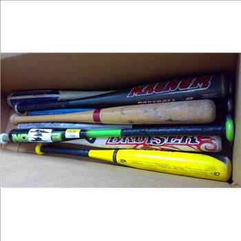 Baseball Bat Bulk Lot - Easton, Louisville Slugger, DeMarini, And More, 8 Pieces