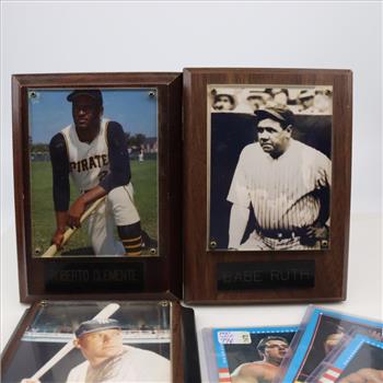 Baseball Plaques And Wrestling Cards