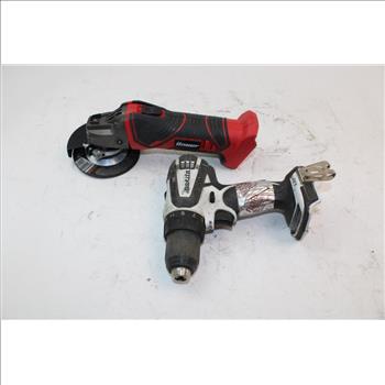 Bauer Angle Grinder & Makita Drill; 2 Pieces