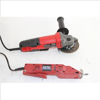 Bauer Grinder, Reciprocating Saw & Assorted Straps, 4+ Pieces