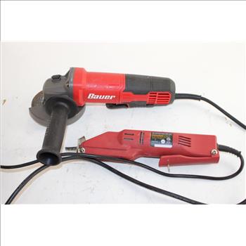 Bauer Grinder, Reciprocating Saw & Assorted Straps, 4+ Pieces