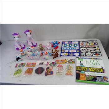 Beanie Boos, Coloring Book, Sketch-Sticker Books, Air Freshners, 21 Pieces