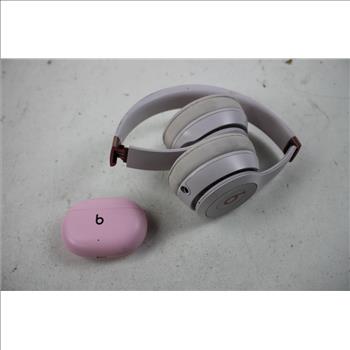 Beats Solo 4 Bluetooth Headphones & Beats Studio Ear Buds Pink 2 Pieces