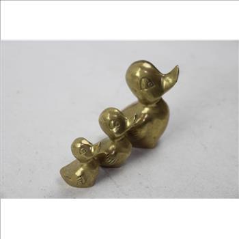 Bebe Black Crossbody Handbag With Black/Gold Chain, And Gold Duck Statues