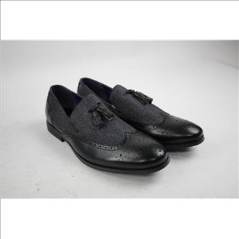 Belide Men's Formal Dress Shoes, Black/Gray, Size 10