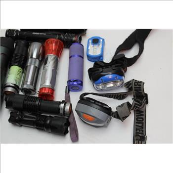 Bell Howell, Iprotect, Slyde+ More Assorted Flashlights 13 Pieces