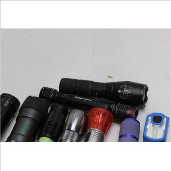 Bell Howell, Iprotect, Slyde+ More Assorted Flashlights 13 Pieces