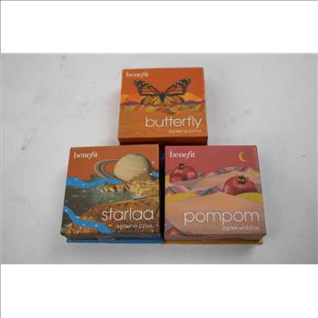 Benefit Butterfly, Starlaa, Pompom Mini Blushes, 3 Pieces