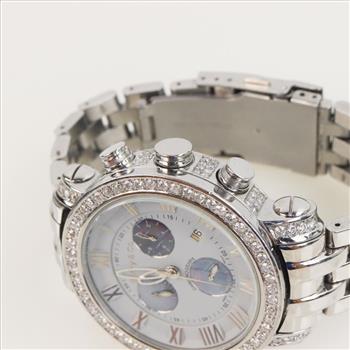 Benny & Co. 3.69cts TW Diamond Stainless Steel Watch - Evaluated By Our Certified Gemologist-AGS/GIA